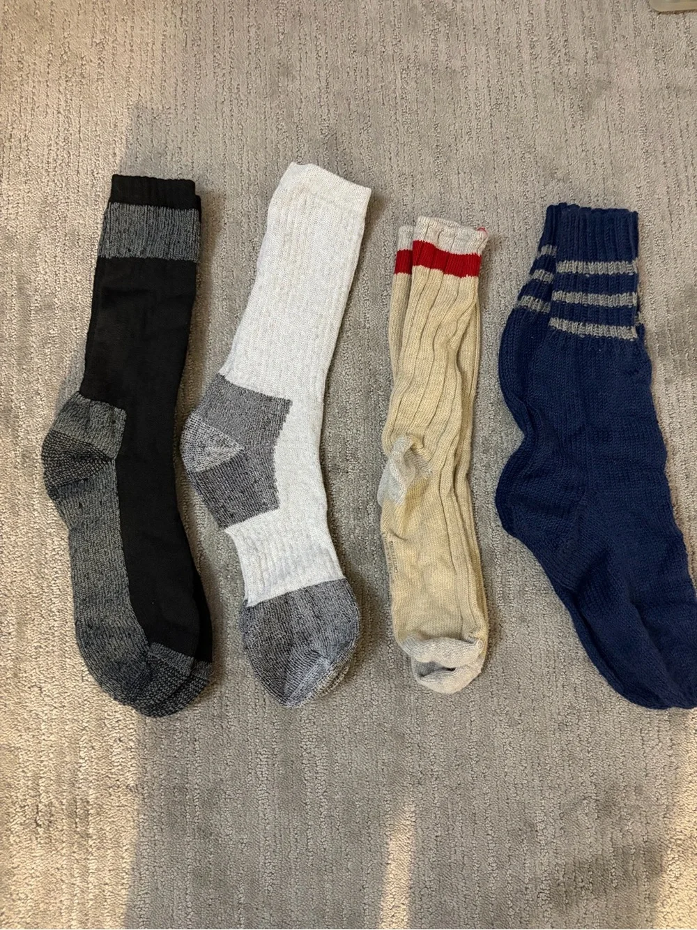 Men's Athletic Crew Socks Pack — Black, White, Tan, Navy